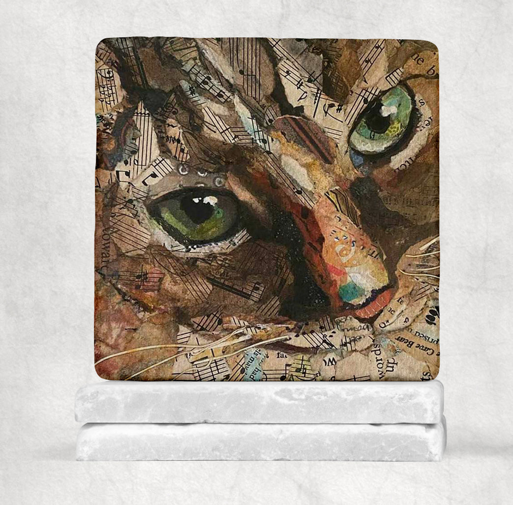 Cat Stone Coasters - 2 piece set
