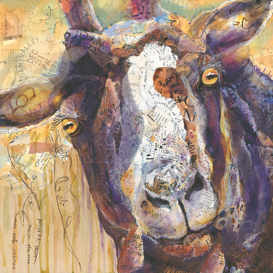 Garrett the goat original paper collage